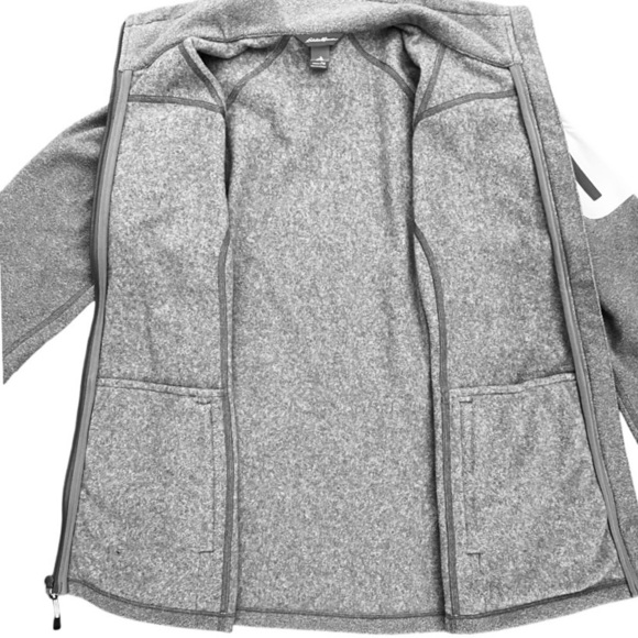 Eddie Bauer First Ascent Fleece Sweater Gorpcore Knit Jacket, Gray, Size M/P - Picture 10 of 16